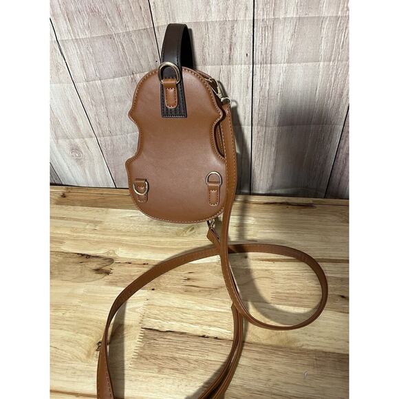 Violin Shape Synthetic Leather Small Backpack Crossbody Shoulder Bag main image 6